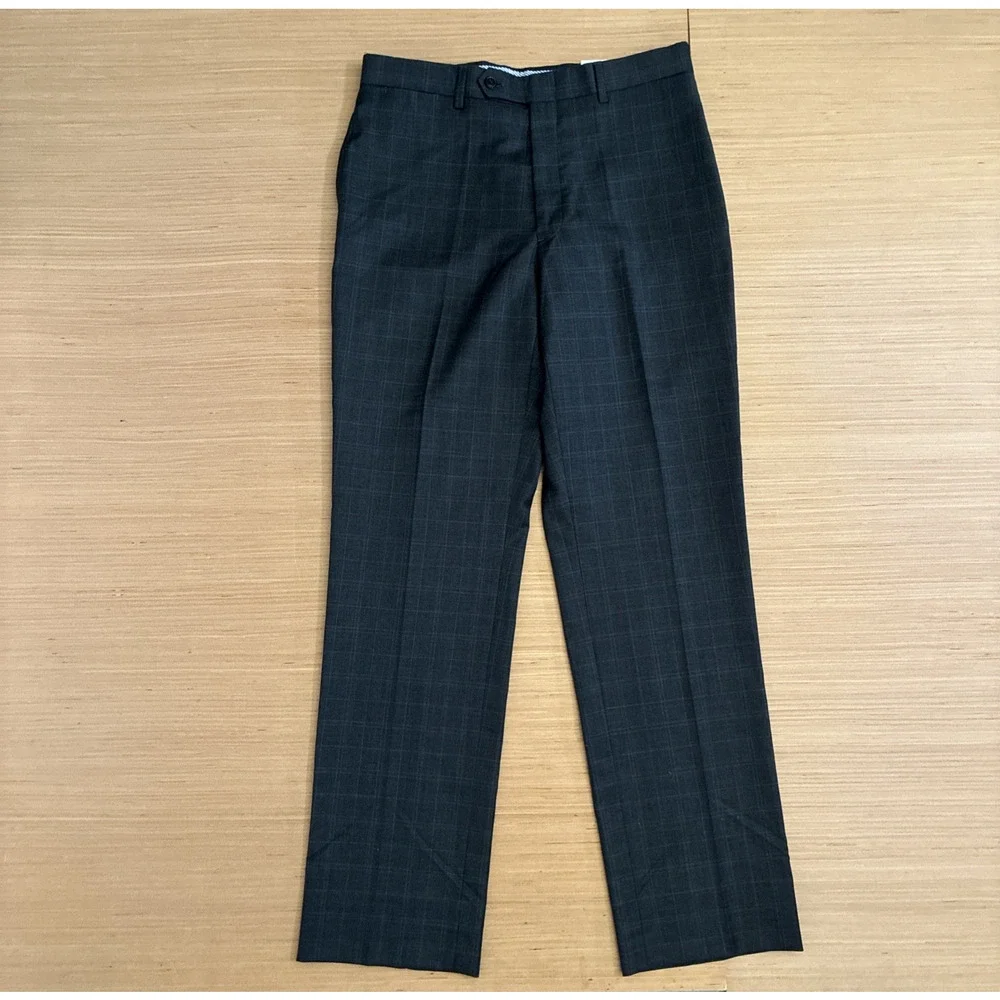 Tommy Hilfiger Men's Size 32x32 Tailored Trim Fit 100% Worsted Wool Dress Pants
